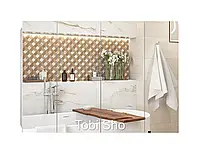 Зеркальный большой панорамный шкаф в ванную комнату TR27-100 1000х700х145 мм