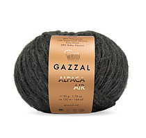 Gazzal ALPACA AIR (Газзал Альпака Ейр) № 80 чорний (Напіввовняна пряжа, нитки для в'язання)