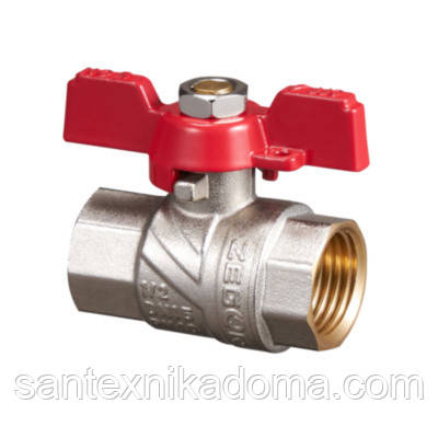 Кран кульовий FB11 ZEGOR PN40 1/2" ВВ рукоятка «метелик»