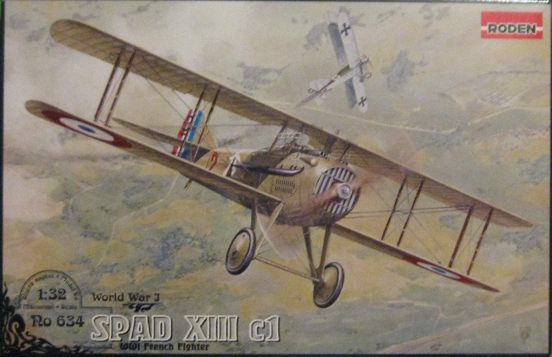Пластикова модель 1/32 Roden 634 француський винищувач Spad XIIIc1 (Early) WWI fighter, фото 1
