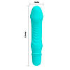 Маленький вібратор силіконовий 10 режимів вібрації PRETTY LOVE STEV бірюзового кольору, фото 5