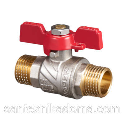 Кран кульовий FNN11 ZEGOR PN40 прямий 1/2" ЗЗ рукоятка «метелик»