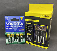 Зарядний пристрій LiitoKala lii402 + accu Varta AA HR06 2600mAh R2U
