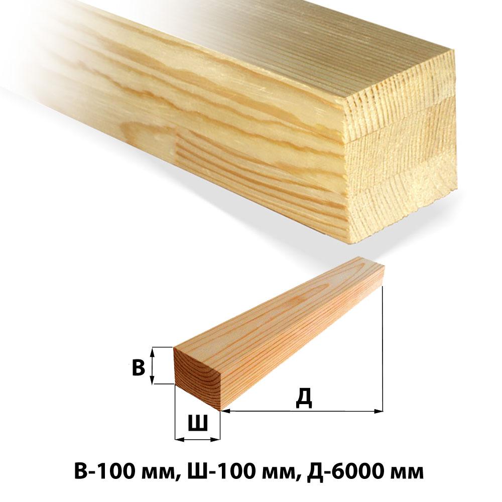 Брус 100х100х6000 (опт)