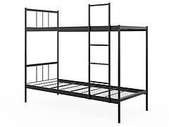 Двоярусне металеве ліжко Базіс Дуо-1 з переставною драбиною (Basis Duo-1) ТМ Метакам
