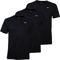 Reebok 3-pack crew-neck t-shirts black c8185 набір 3 шт футболка майка оригинал черная s