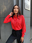 Жіноча легка сорочка 132 (42-44, 46-48, 50-52) (кольори: мокко, червоний, рожевий, білий) СП, фото 6