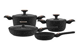 Набір кухонного посуду Bollire BR-1520, 7 предметів антипригарне покриття, для індукції