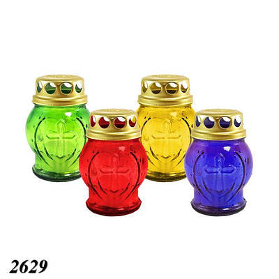 Свічка лампадка скло d 6.5 см h 9.5 см (28шт)