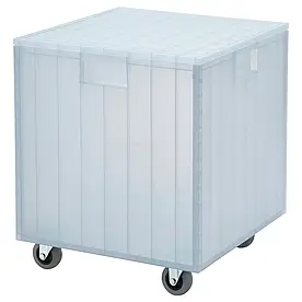PANSARTAX Каталка з кришкою, прозора крижано-блакитна, 33х33х33 см