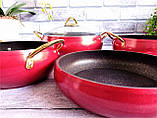 Набір посуду з антипригарним покриттям з 9 (5/4) пр. OMS 3040-Red — MegaLavka, фото 6