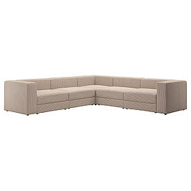 JÄTTEBO Модульний кутовий диван 6-місний Samsala grey/beige
