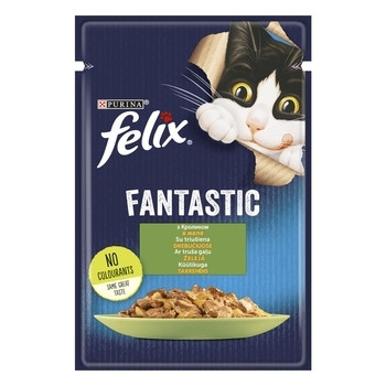 Консервований корм Purina Felix Fantastic з кроликом в желе 85 г х