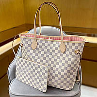 Сумка Neverfull Damier Azur Canvas Louis Vuitton (Луи Витон Неверфул Азур Канва)