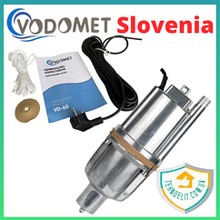 Занурювальний свердловинний водяний вібраційний насос з нижнім забором для свердловин для колодязя VODOMET VD-60H