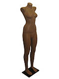 Жіночий манекен б/в у повний зріст на підставці без голови тілесного кольору, фото 2