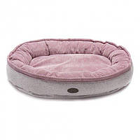 Лежак для собак середніх і великих порід Harley and Cho Donut Soft Touch Pink L 95х70см / Лежанка для тварин