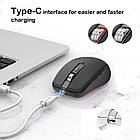 Мишка бездротова FM FIT-3 USB+Bluetooth з RGB-підсвіткою на акумуляторі, фото 5