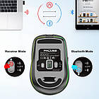 Мишка бездротова FM FIT-3 USB+Bluetooth з RGB-підсвіткою на акумуляторі, фото 4