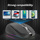 Мишка бездротова FM FIT-3 USB+Bluetooth з RGB-підсвіткою на акумуляторі, фото 7