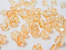 Намистини Finding Круглі куля грановані Світло-коричневі Акрил 10 мм