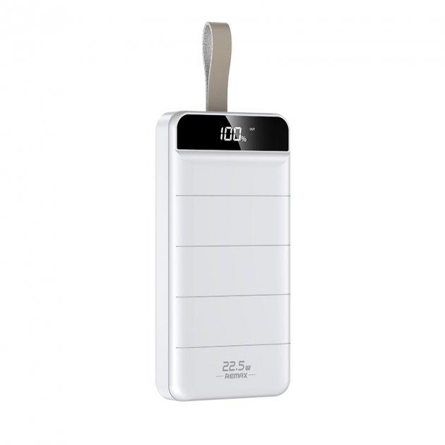 Power Bank Remax Leader 22.5W LED light 30000mAh Білий (RPP-183) портативний зарядний пристрій Зовнішній акумулято