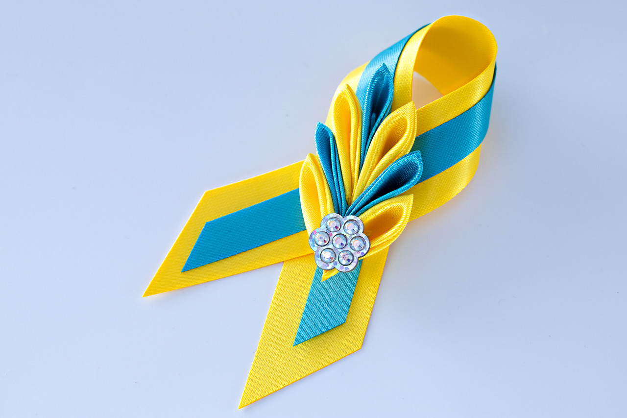 Дзвоник для першокласників канзаши колосок