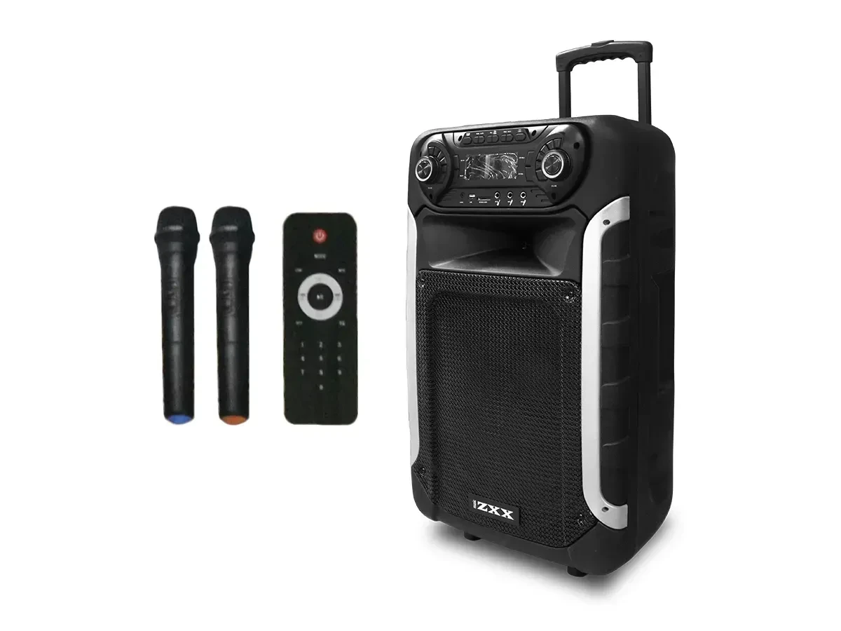 Акустична переносна колонка ZXX-9393 80Вт 15" 81х30х30см TWS/FM/USB/TF/SD/BT/REC/LED/2MIC 1шт 7909
