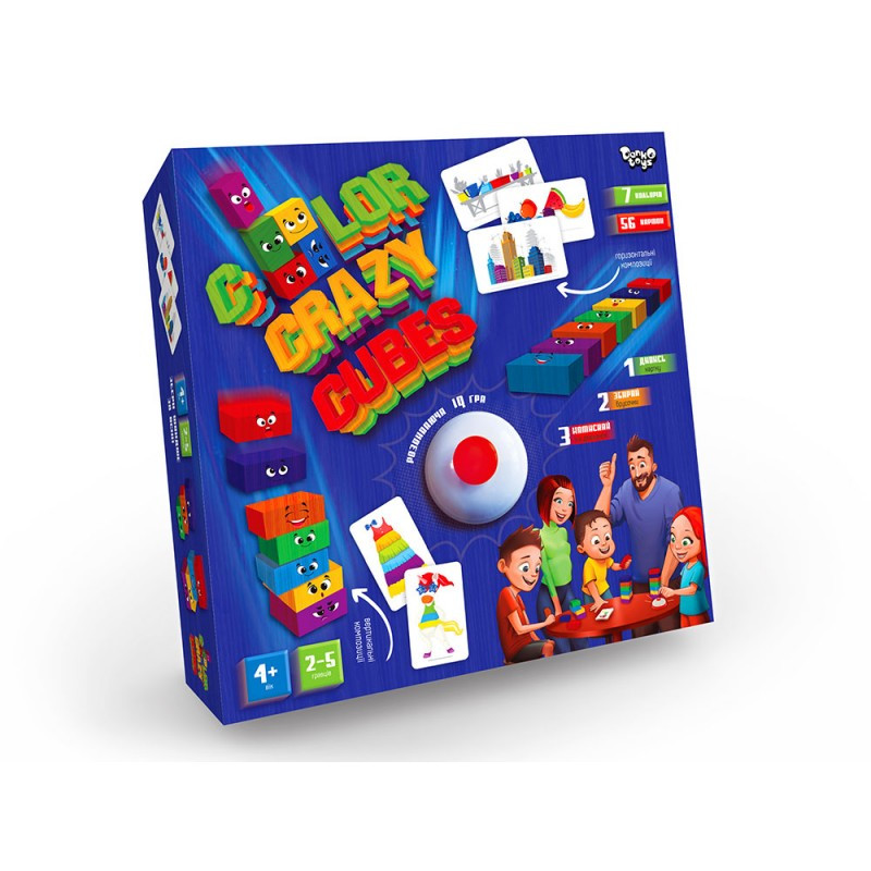 Розвивальна настільна гра "Color Crazy Cubes" Danko Toys CCC-02-01U