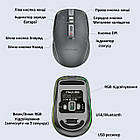 Мишка бездротова FM FIT-3 USB+Bluetooth з RGB-підсвіткою на акумуляторі, фото 2