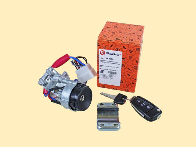 Купить Замок зажигания 2109, 21099 нового образца (выкидной ключ) SAN-D ...