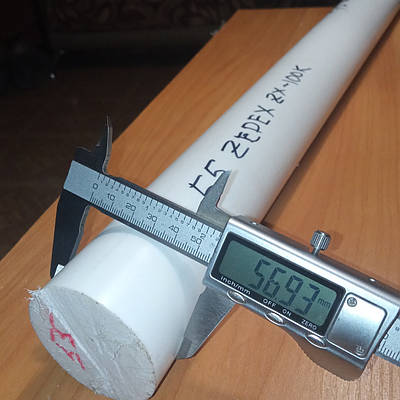 Пруток Zedex ZX-100K ф55 мм, пластик для втулок, шестерень