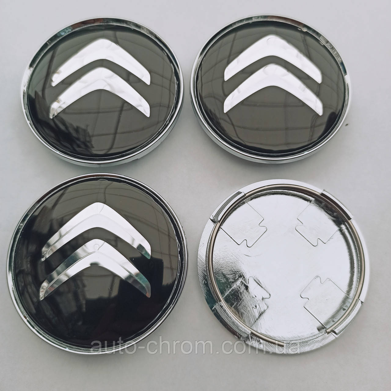 Ковпачки в диски Citroen 58*63 мм чорні