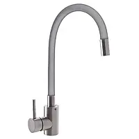 Смеситель для кухни Mixxus SUS-011 Gray Серый гибкий излив