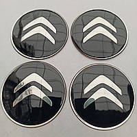 Наклейка опукла на ковпачок диска Citroen 65 мм чорна