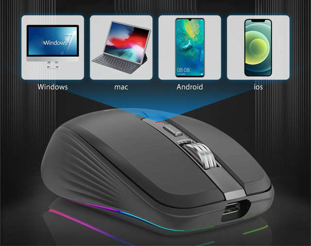 Мышка беспроводная FM FIT-3 USB+Bluetooth с RGB Мышка беспроводная FM FIT-3 USB+Bluetooth с RGB