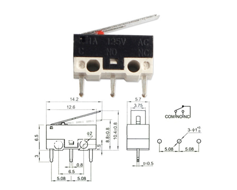 Мікроперемикач KW-1 2А