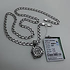 Комплект чорнений срібний ланцюжок бісмарк з кулоном Пресвята Богородиця 925 проба, фото 2