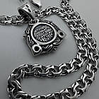 Комплект чорнений срібний ланцюжок бісмарк з кулоном Пресвята Богородиця 925 проба, фото 6