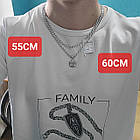 Комплект чорнений срібний ланцюжок бісмарк з кулоном Пресвята Богородиця 925 проба, фото 7