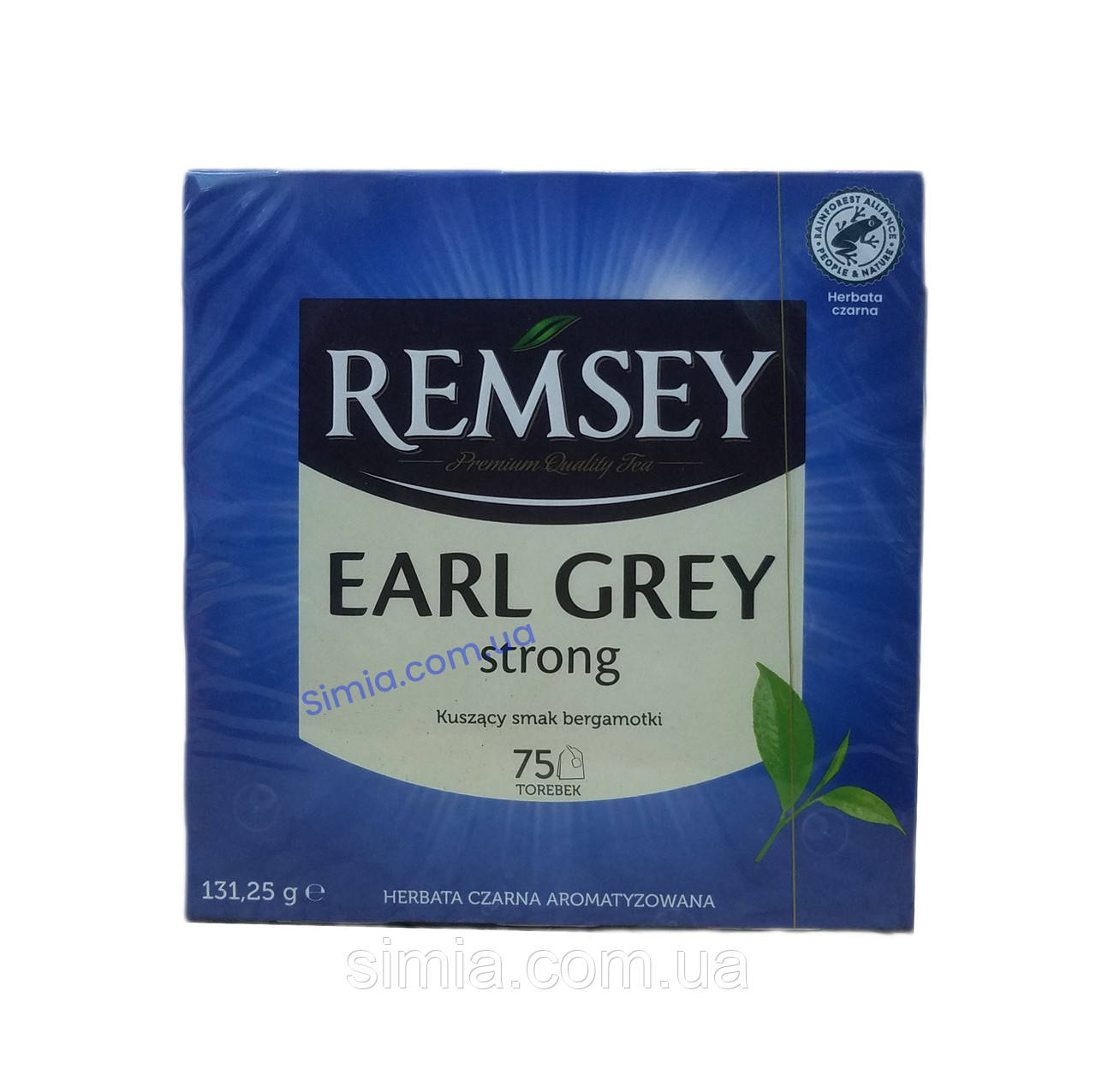 Чорний чай Remsey Earl Grey чорний з бергамотом 75 пакетиків