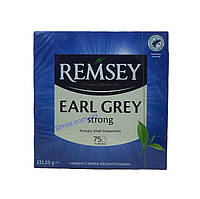 Чорний чай Remsey Earl Grey чорний з бергамотом 75 пакетиків