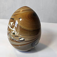 Декоративное пасхальное стеклянное яйцо ручной работы