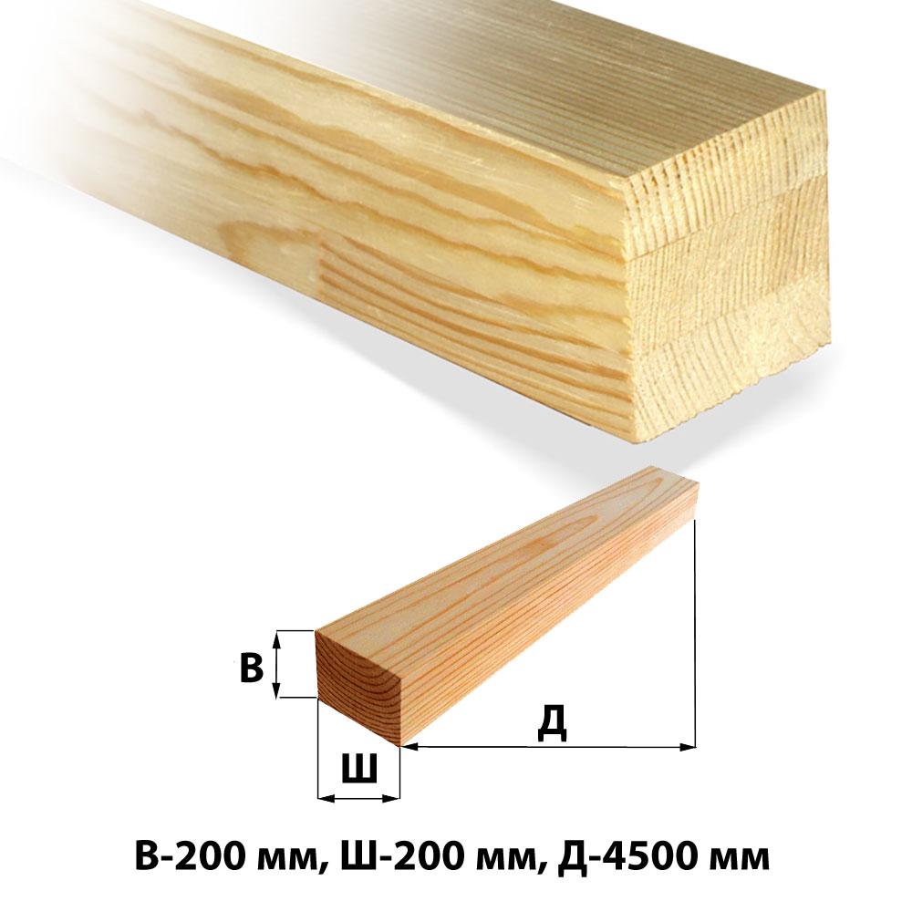 Брус 200х200х4500 (опт)