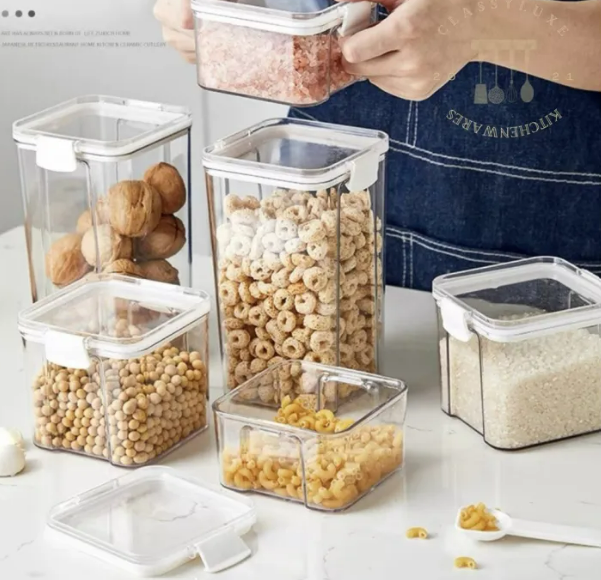 1шт Емкость - Контейнер из пластика для хранения сыпучих продуктов 700 ...