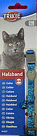 Trixie Glitter TX-4207 нашийник для кішок нейлоновий, регульований з дзвіночком, блакитний