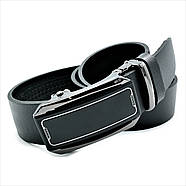 Чоловічий шкіряний ремінь-автомат 3,5 х 110-125 см Weatro Чорний tur-avtmt-35k-004, фото 2