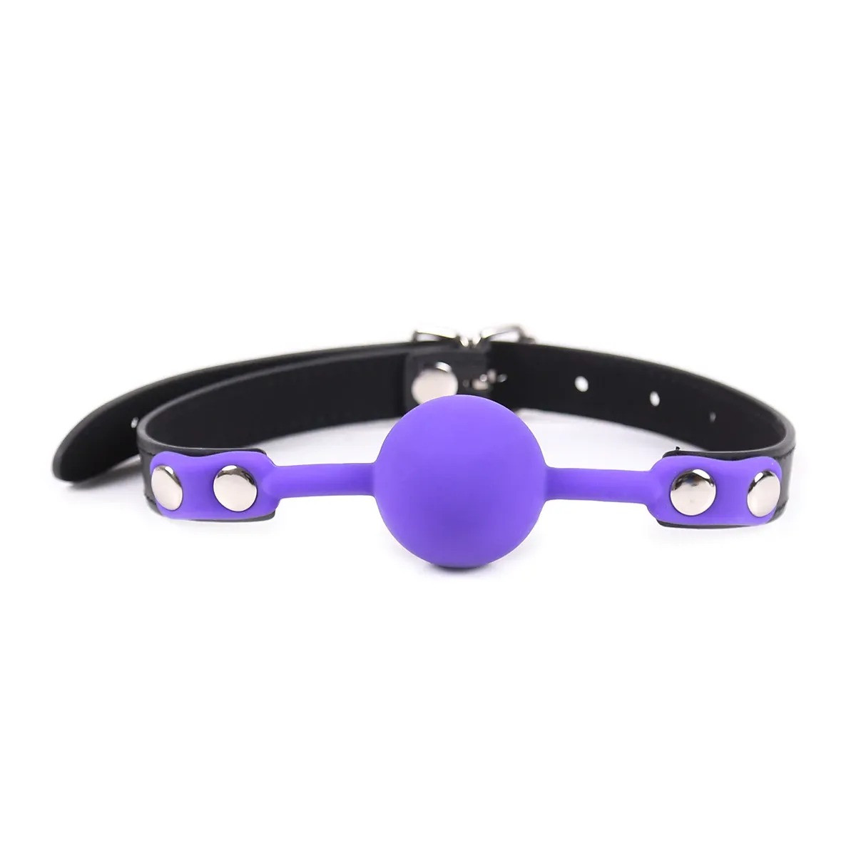 Капелюх силіконовий Silicone ball gag metal accesso purple