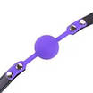 Капелюх силіконовий Silicone ball gag metal accesso purple, фото 2