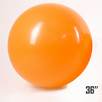 Латексный воздушный шар-гигант без рисунка Show Оранжевый, 36" 90 см